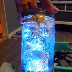 Jar lamp.